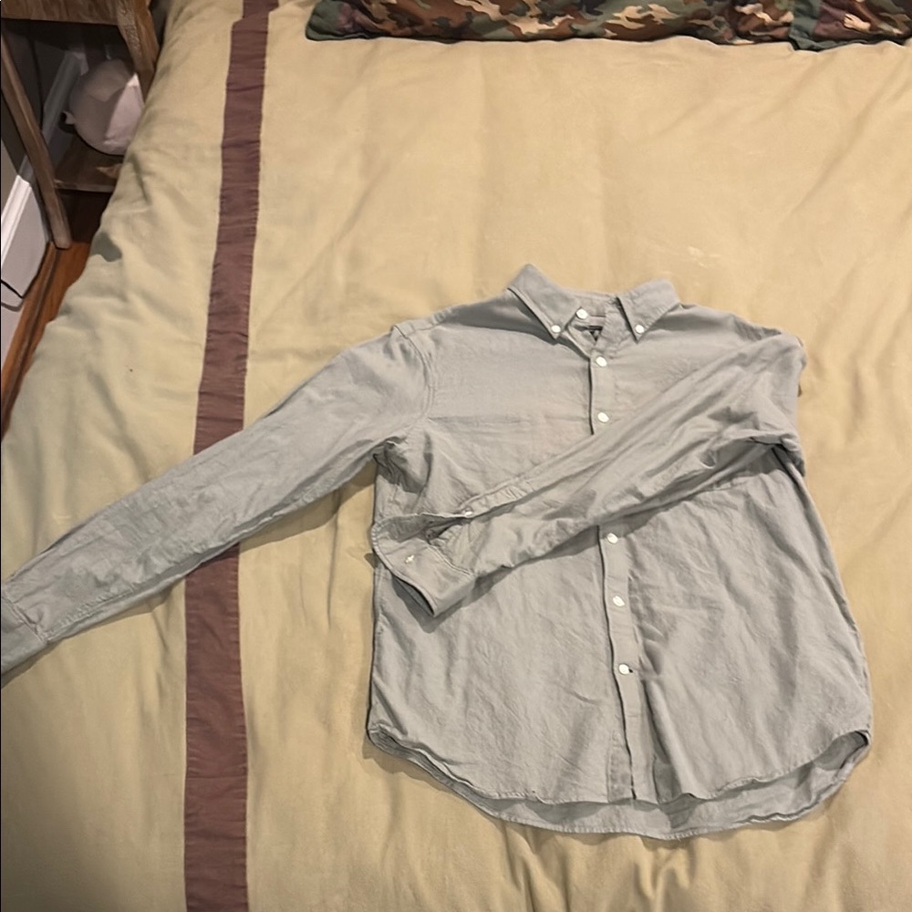 Club Monaco Green Casual Button Down Shirt
